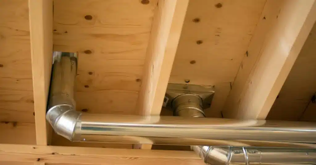 flexible ductwork removal in process
